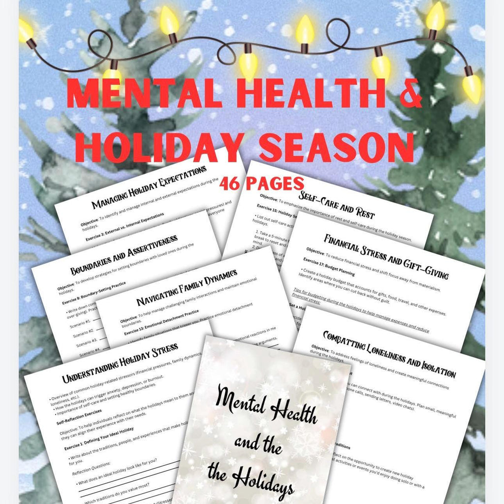 Adult Christmas Holidays Worksheets Help Make it through the holidays Family Stress Anxiety Grief