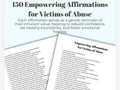 Affirmations for Abuse Victims Printable Reminders Self Care PDF