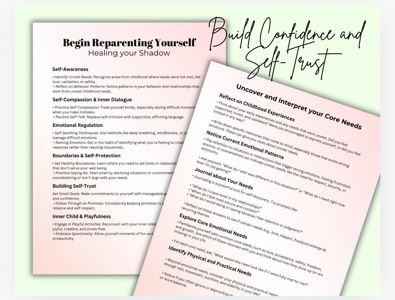 Reparenting Your Inner Child Guide: Healing Your Shadow (PDF Download)