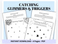 Emotional Regulation Worksheet: Catching Glimmers and Triggers (Printable PDF)