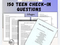 Teen Check-In Questions | 150 Mental Health Prompts (Digital Download)