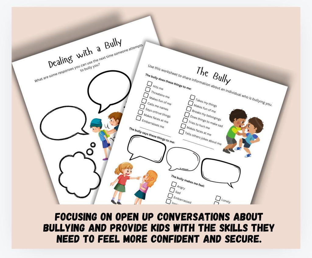 Anti-Bullying Workbook for Kids: Coping Skills, Therapy Resource (PDF)