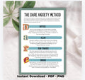 DARE Anxiety Method Handout | Coping Skills, Emotional Regulation (PDF, PNG)