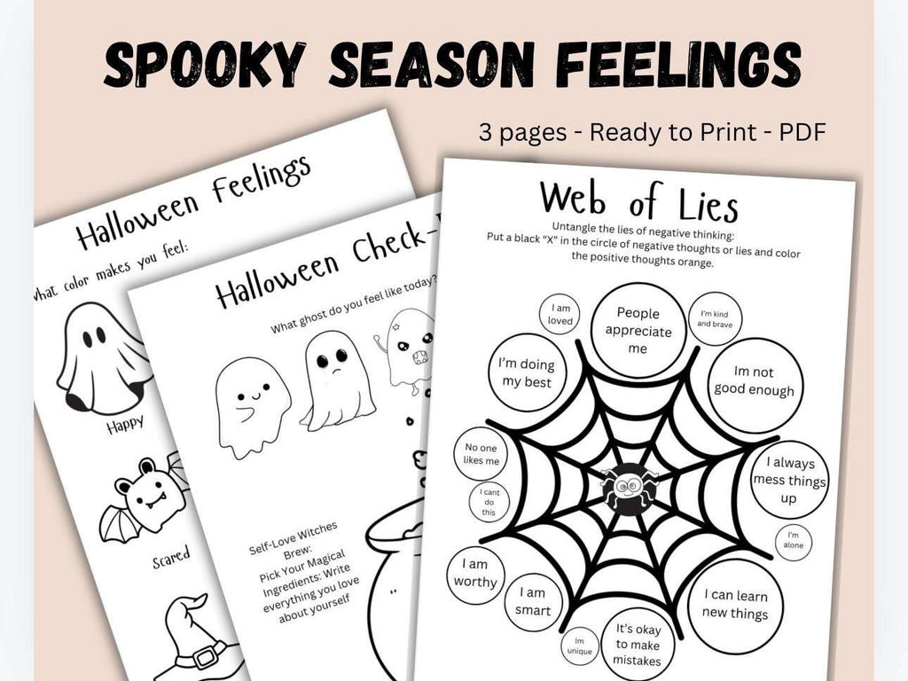 Children’s Halloween Mental Health Activity Sheets Spooky Theme For Kids