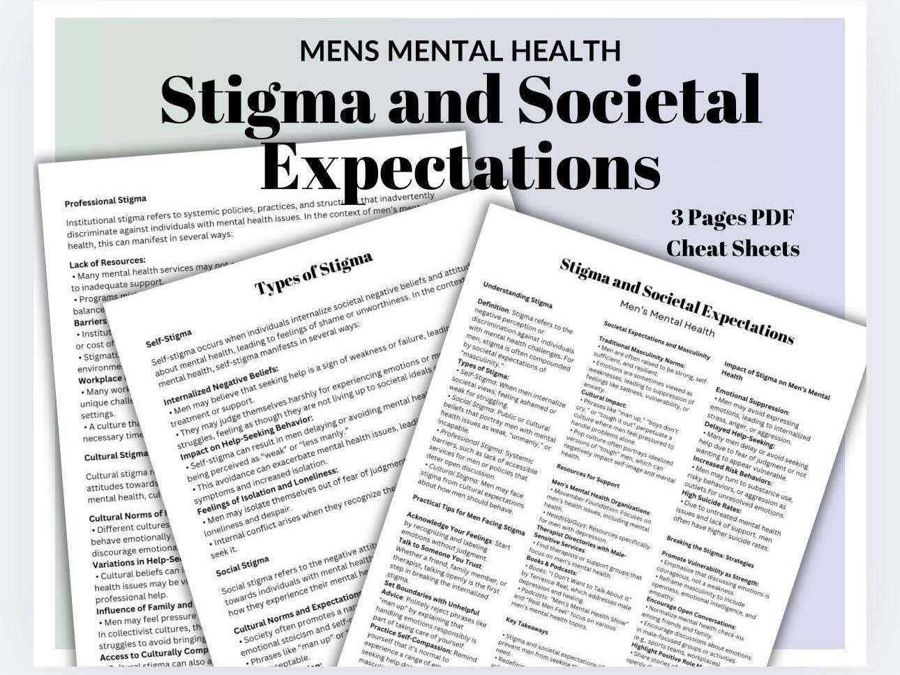 Men's Mental Health Stigma Toolkit (Digital Download)