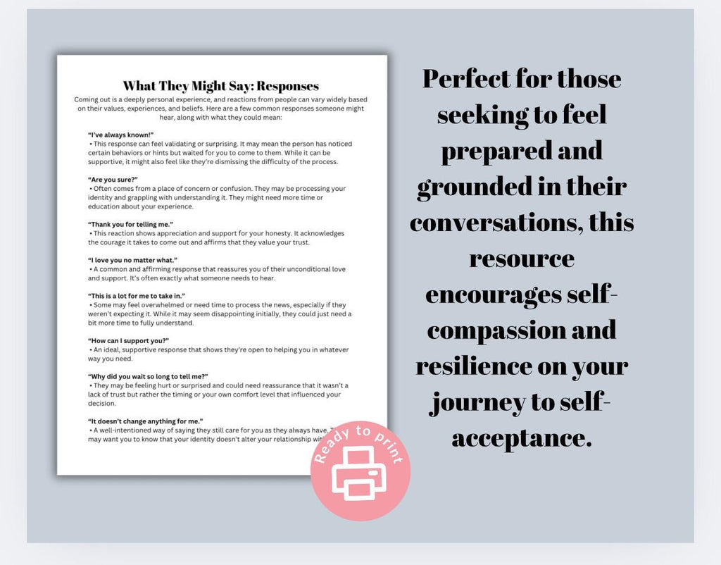 Coming Out Conversation Preparation Worksheet