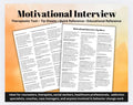 Motivational Interviewing Cheat Sheet | MI Therapy Reference (Tip Sheets)