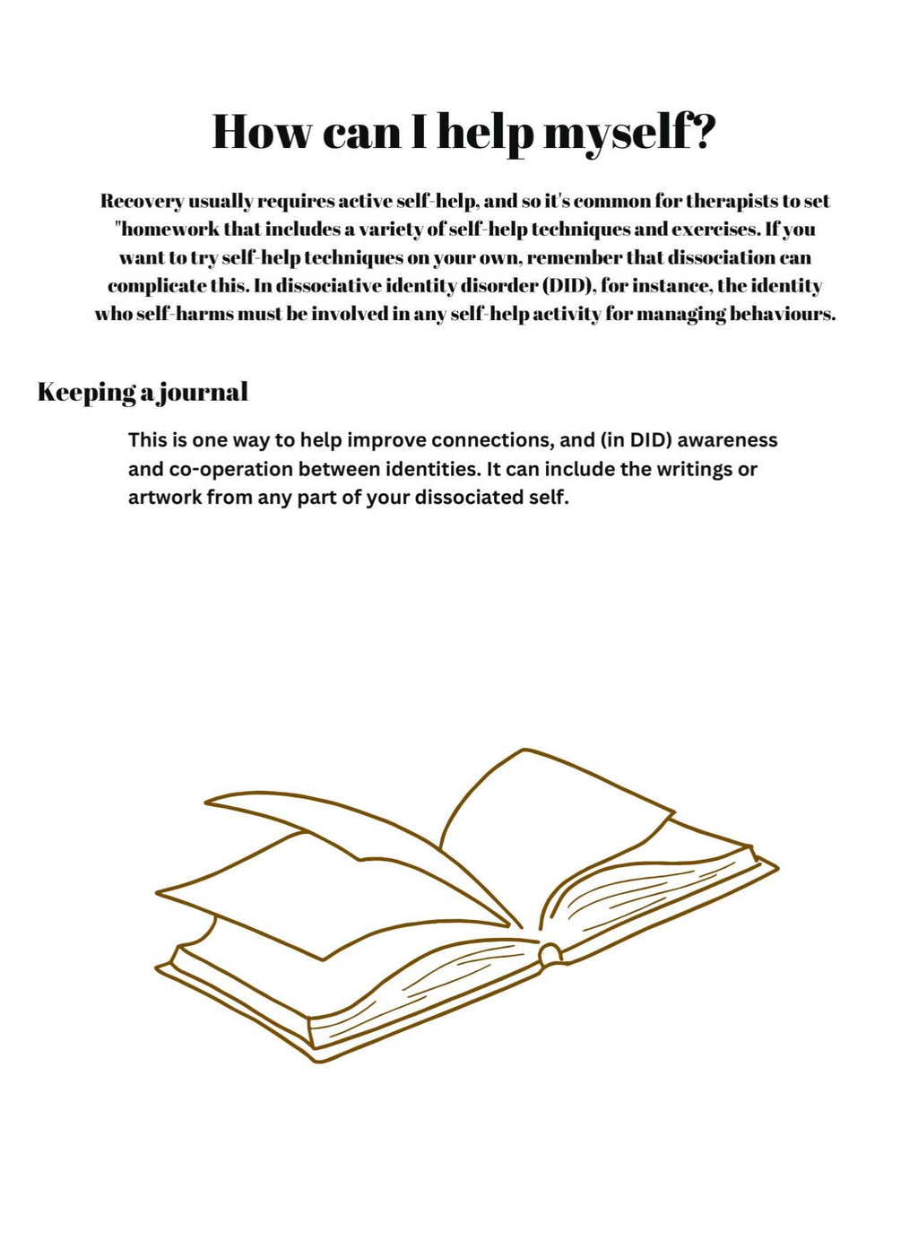 Dissociation Journal & Worksheets: Trauma Healing, CBT Therapy (Printable PDF)