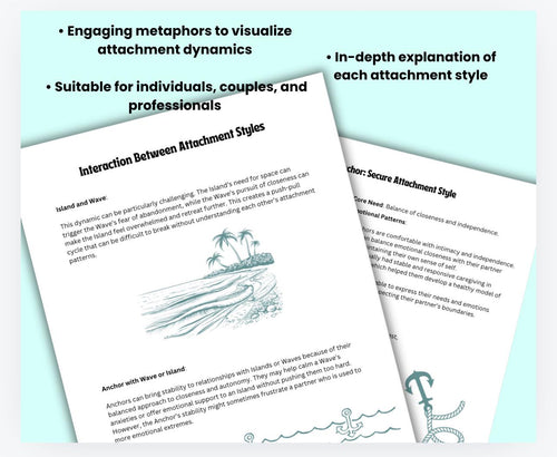 Attachment Styles Guide: Island, Wave, Anchor Metaphors (PDF Download)