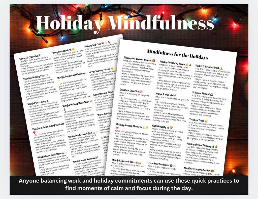 Christmas Mindfulness Guide: Holiday Stress Relief Tool