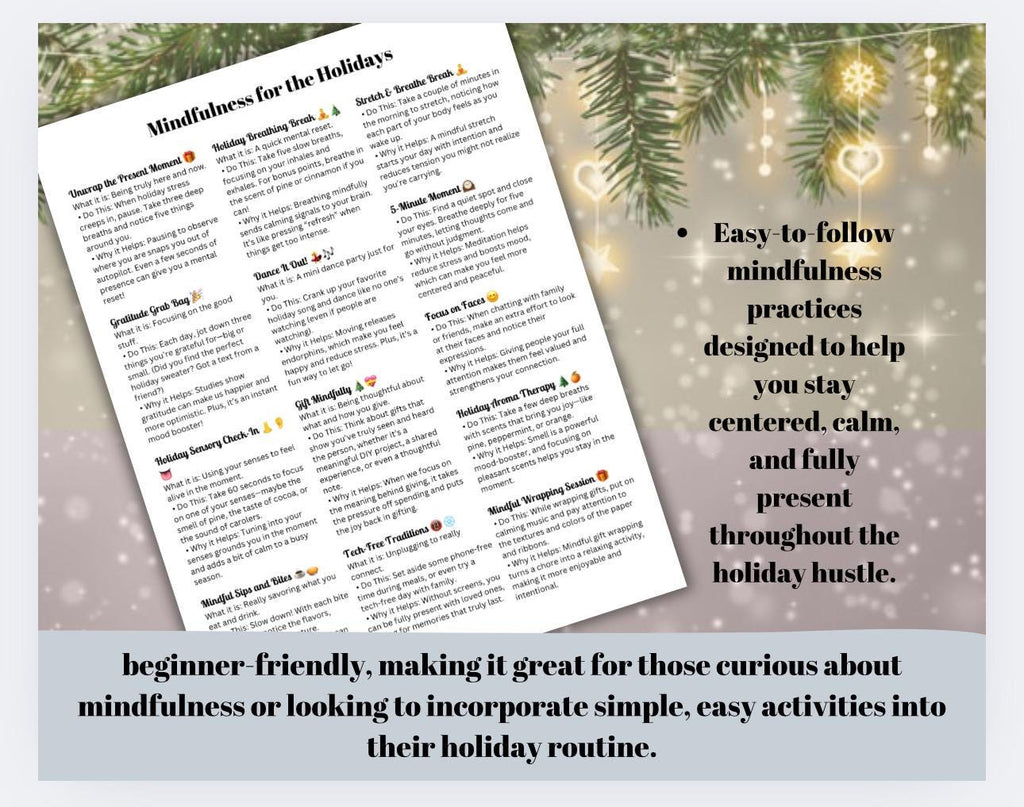 Christmas Mindfulness Guide: Holiday Stress Relief Tool