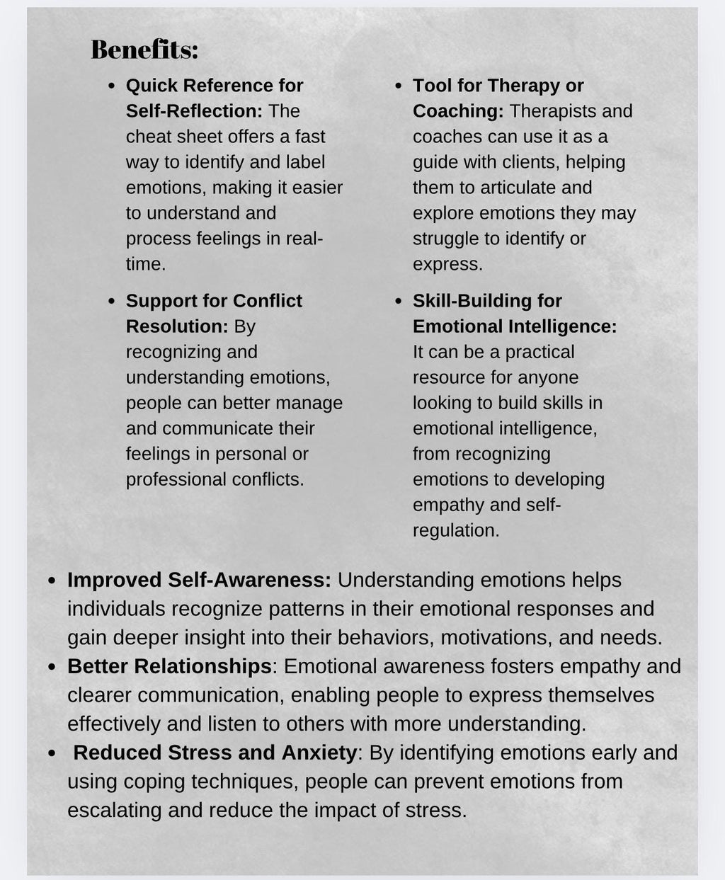 Understanding your Emotions are Telling You Therapy Reference Handout Therapist Tools Emotional Awareness Resource Therapy Notes