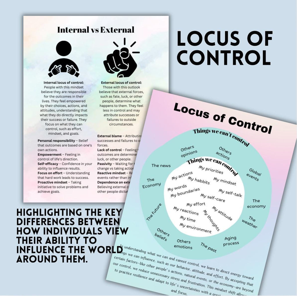 Locus of Control Handout, Therapy & Coaching Tool (Printable PDF)