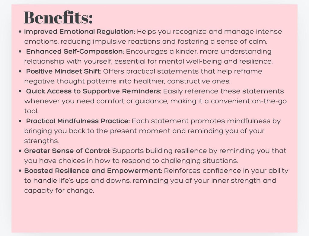 DBT Coping Statements with Explanations (PDF Download)