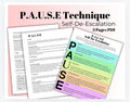 Self De-Escalation PAUSE Technique, Coping Strategies (PDF)