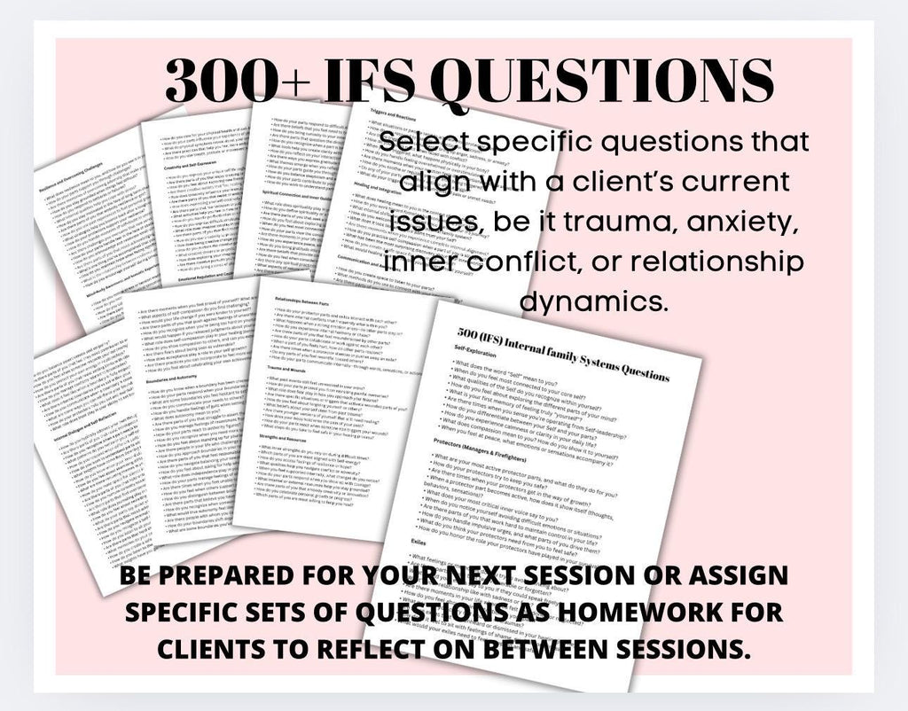 IFS Questions Cheat Sheets | Counselor Resource (PDF)
