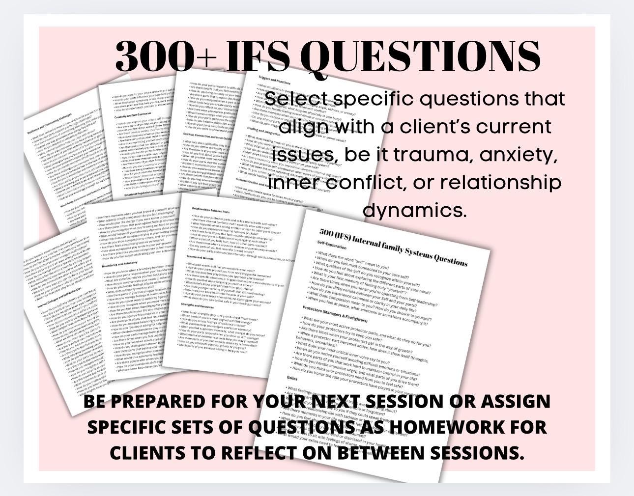 IFS Questions Cheat Sheets | Counselor Resource (PDF)