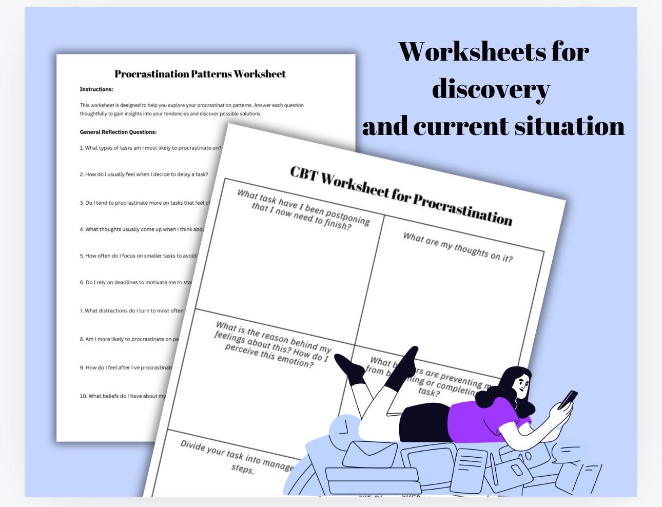 Procrastination Styles Worksheet: CBT Therapy Tool (PDF)