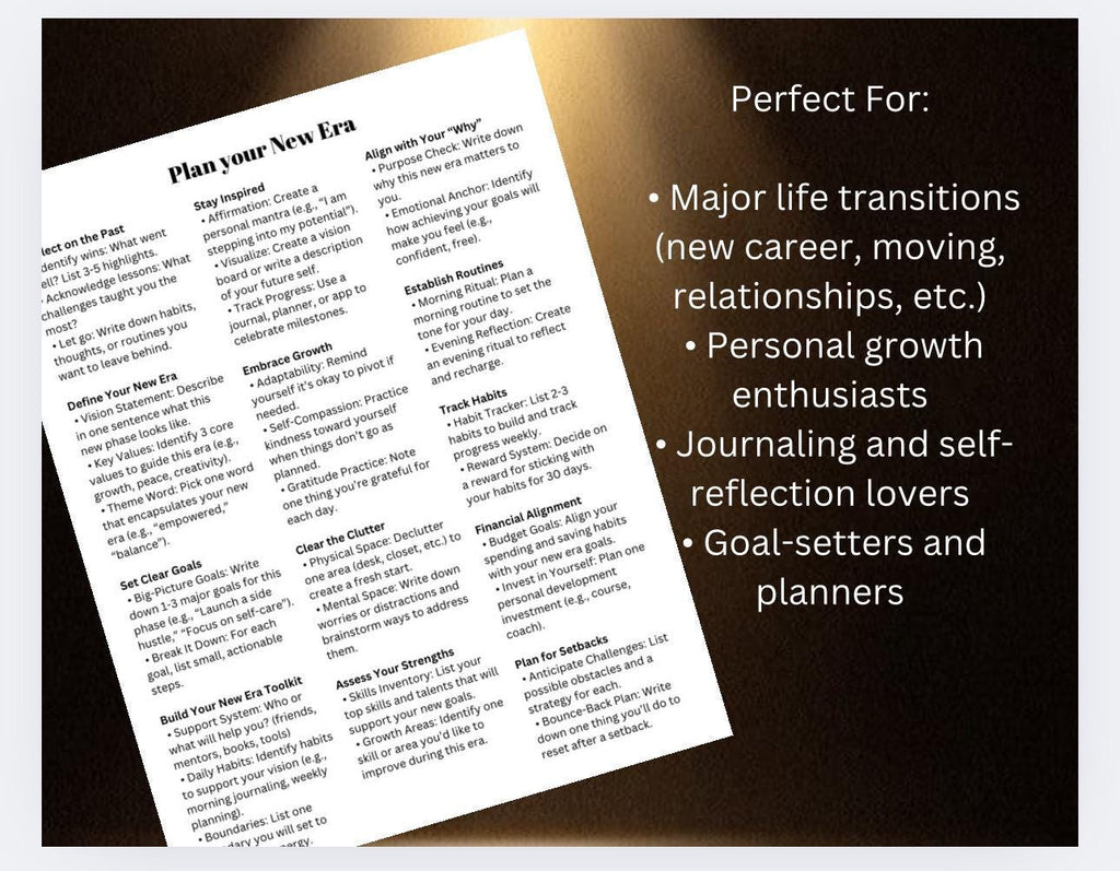 New You Plan Your New Years Era Life Transitions Roadmap to Success Fresh Start