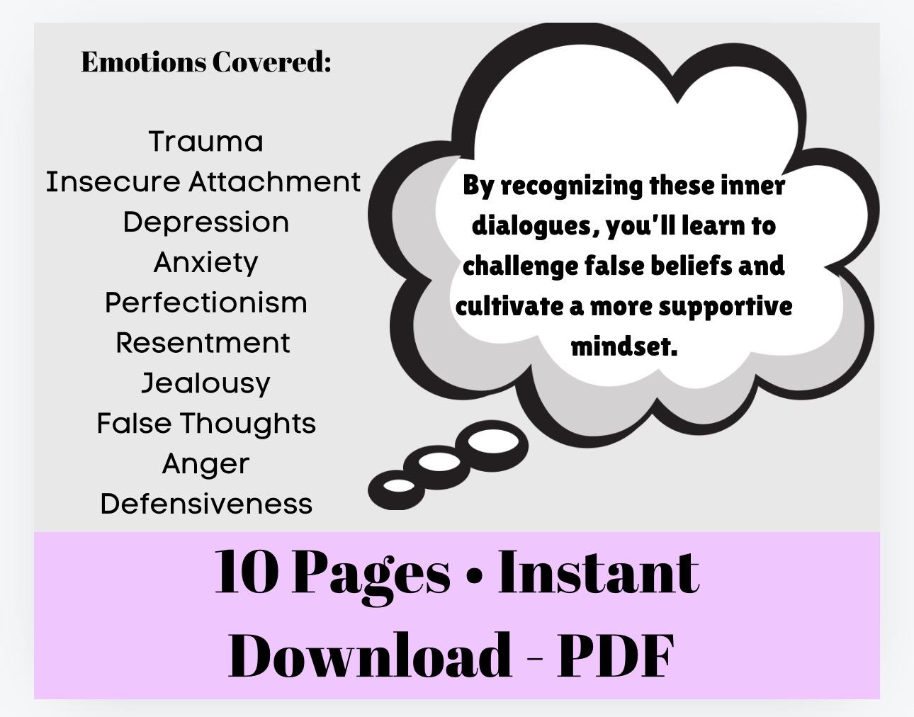 Transforming Negative Thoughts Worksheet: Personal Growth (PDF)