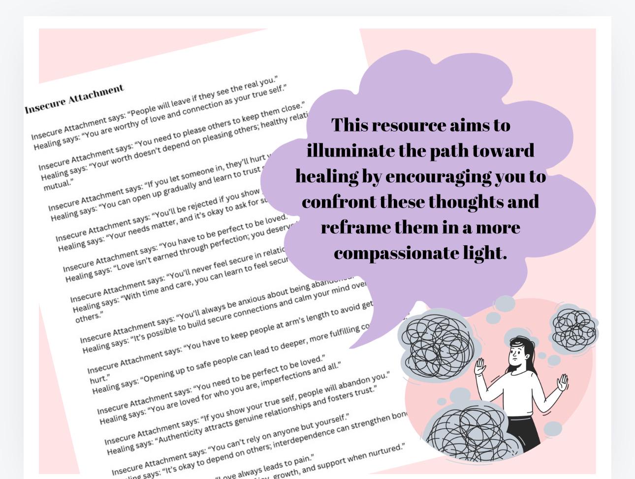 Transforming Negative Thoughts Worksheet: Personal Growth (PDF)