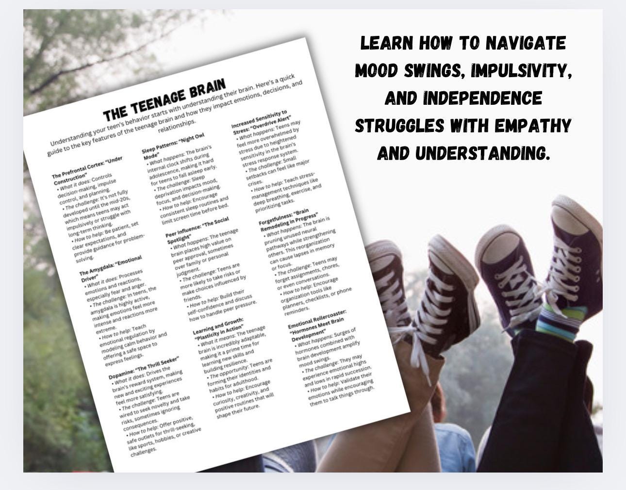 Teen Behavior Guide: Parenting Support Cheat Sheet (PDF)