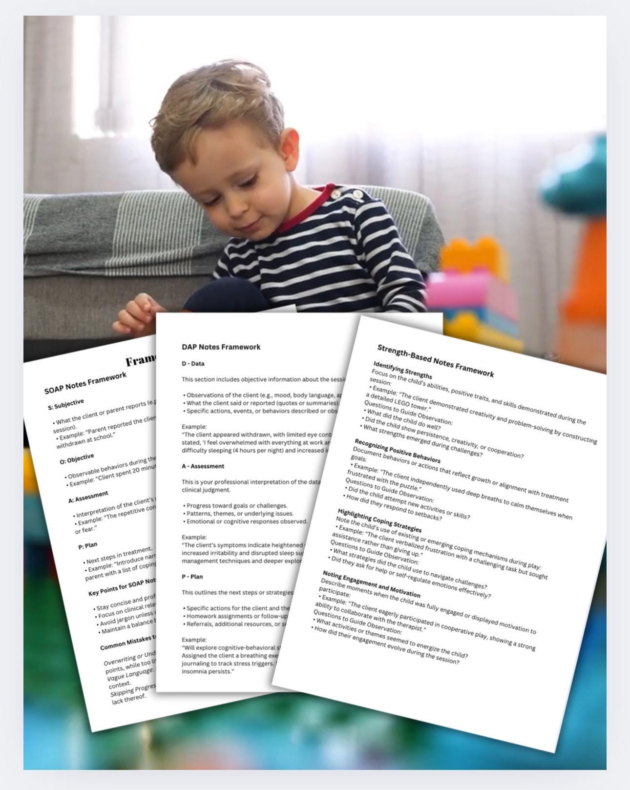 Play Therapy Progress Notes Tool: Framework & Observation (PDF)