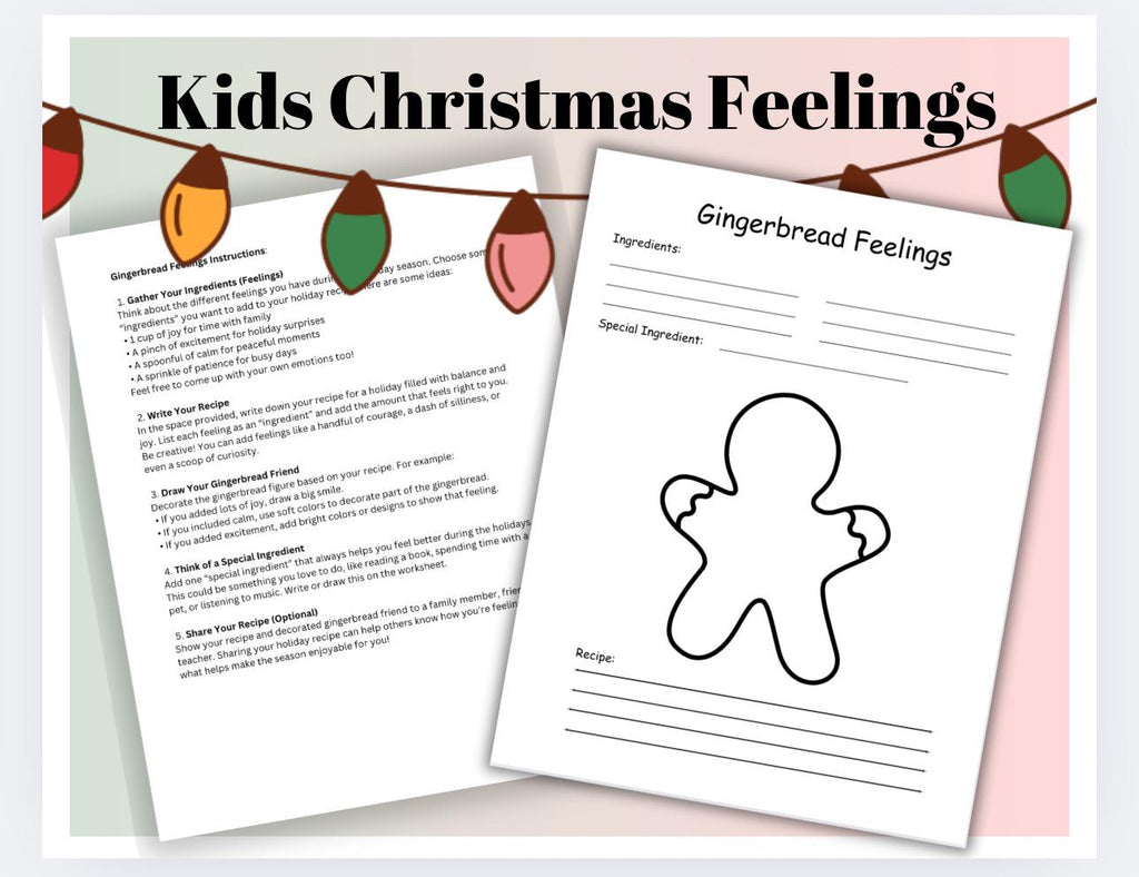 Christmas Feelings Activity Pages: Kids Holiday Worksheets (PDF)