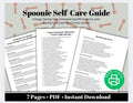 Spoonie Self-Care Toolkit | Chronic Illness Affirmations + Exercises (PDF)
