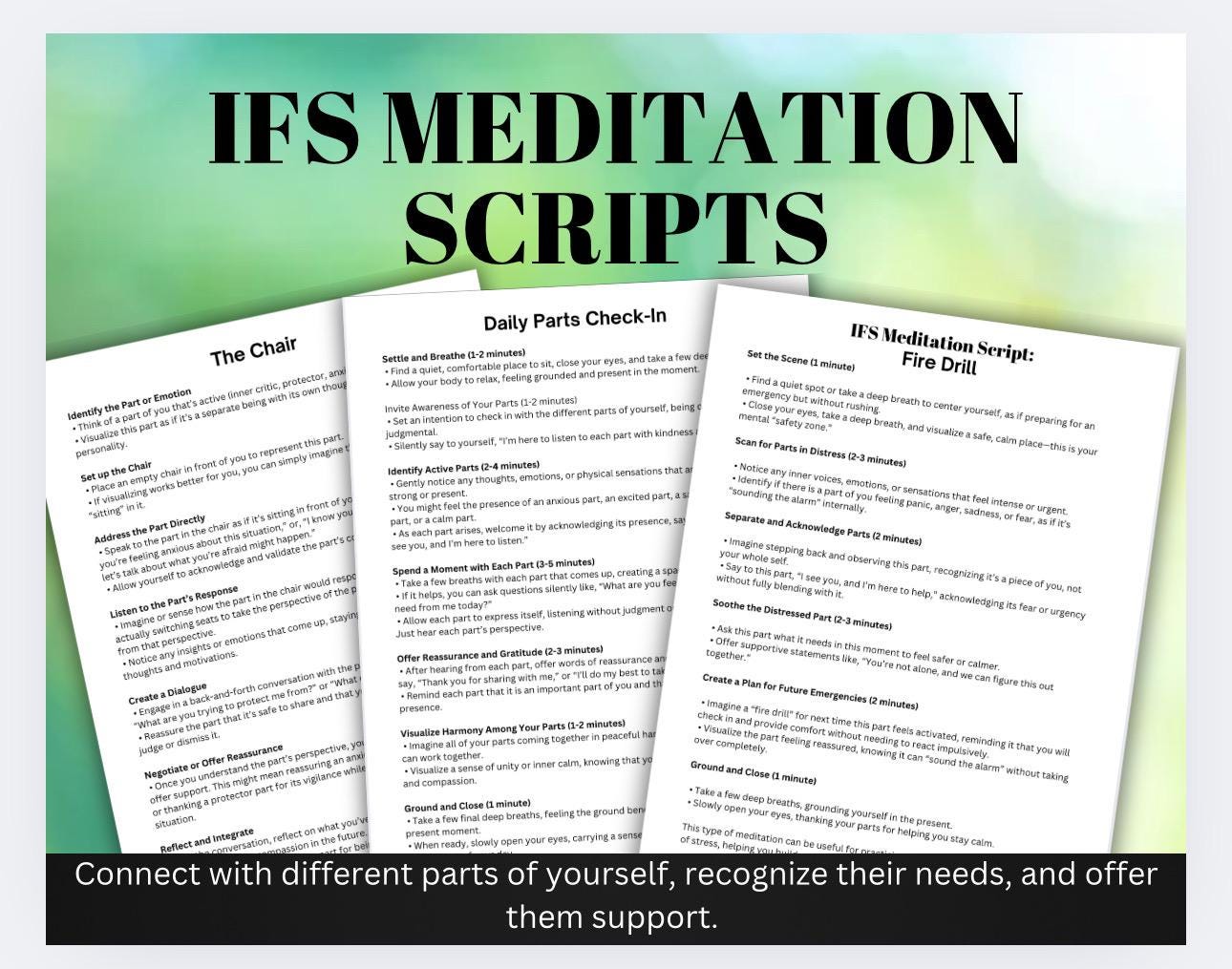 IFS Meditation Scripts Connect with Inner Parts Internal Family Systems The Chair