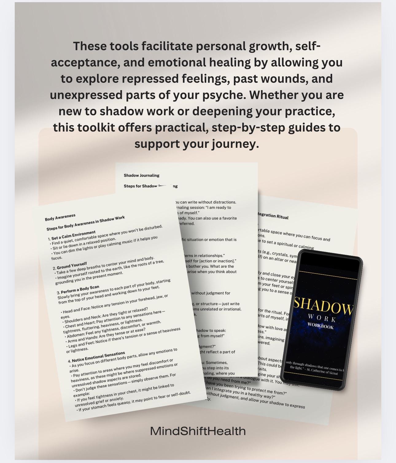 Shadow Work Journal & Workbook | Guided Prompts, Healing (Digital Download)