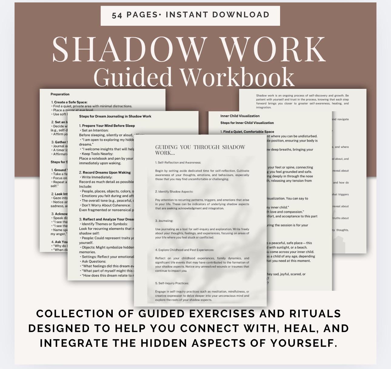 Shadow Work Journal & Workbook | Guided Prompts, Healing (Digital Download)