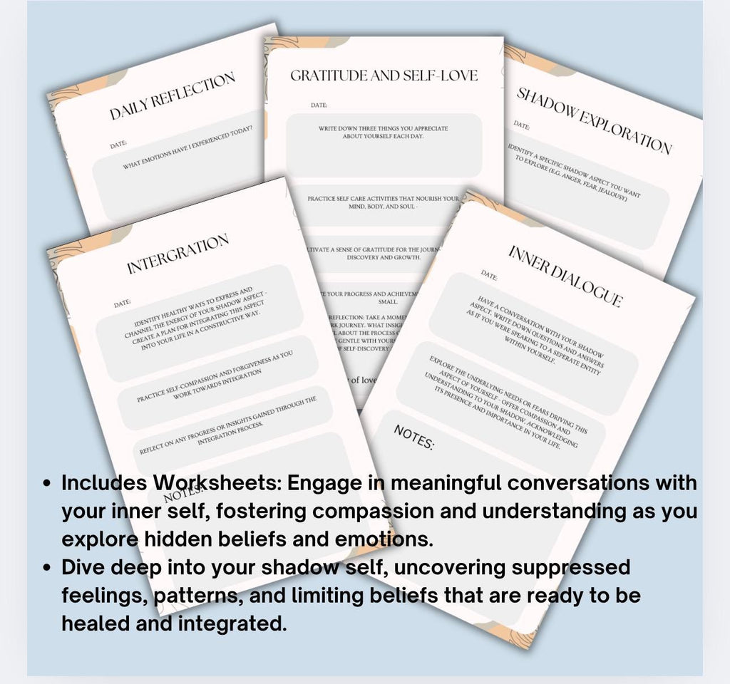 Shadow Work Journal & Workbook | Guided Prompts, Healing (Digital Download)