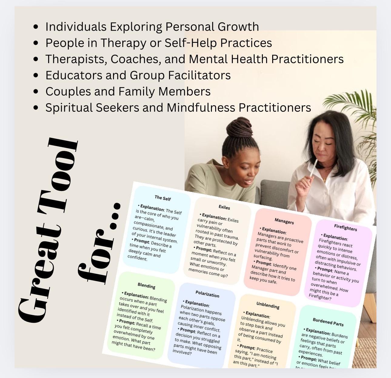 IFS Mapping Flashcards: Internal Family Systems Therapy Tool (PDF)