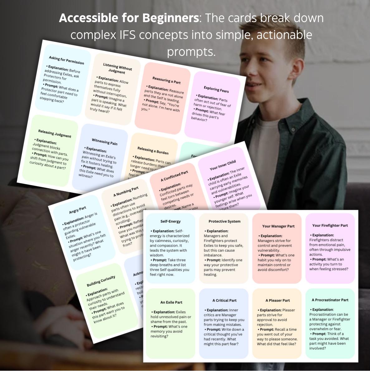 IFS Mapping Flashcards: Internal Family Systems Therapy Tool (PDF)