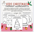Kids Christmas Therapy Worksheets: Emotional Check-in Activities (Digital Download)