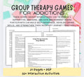 Addiction Recovery Group Therapy Games: 50+ Activities Substance Abuse Recovery Tool (PDF)