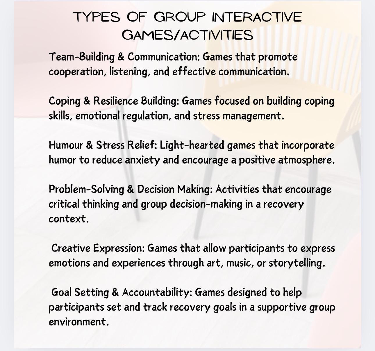 Addiction Recovery Group Therapy Games: 50+ Activities Substance Abuse Recovery Tool (PDF)