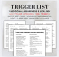 Mental Health Trigger List, Deep Reflection Tool (Digital Download)