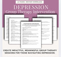 Depression Support Group Activities Mental Health Therapy Session Ideas & Interventions