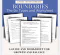 Healthy Boundaries Worksheet: Therapy Tool for Relationships (PDF)