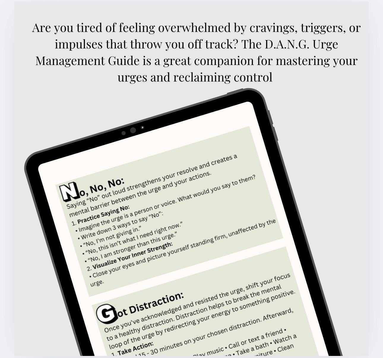 Urge Management DANG Method Recovery Guide Addictive Behaviors Emotional Triggers and Cravings