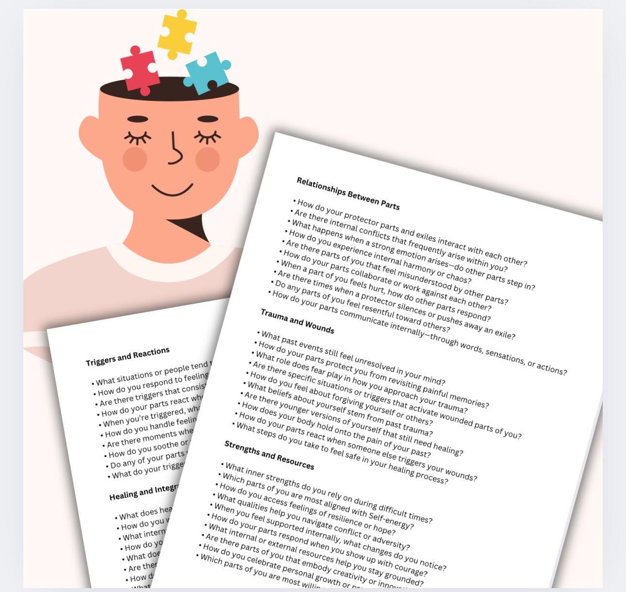 IFS Questions Cheat Sheets | Counselor Resource (PDF)