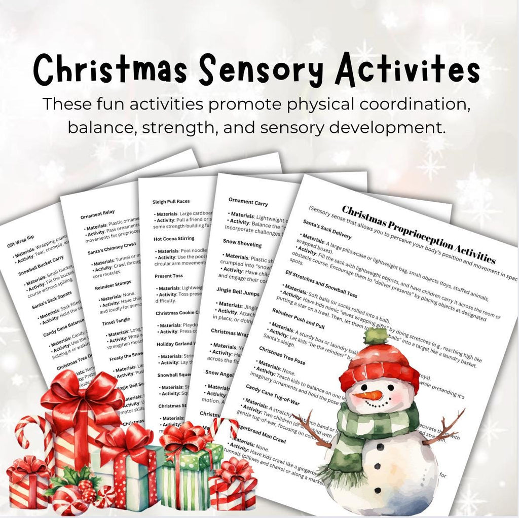 Kids Christmas Sensory Activity Exercises: Holiday Fun (Digital Download)