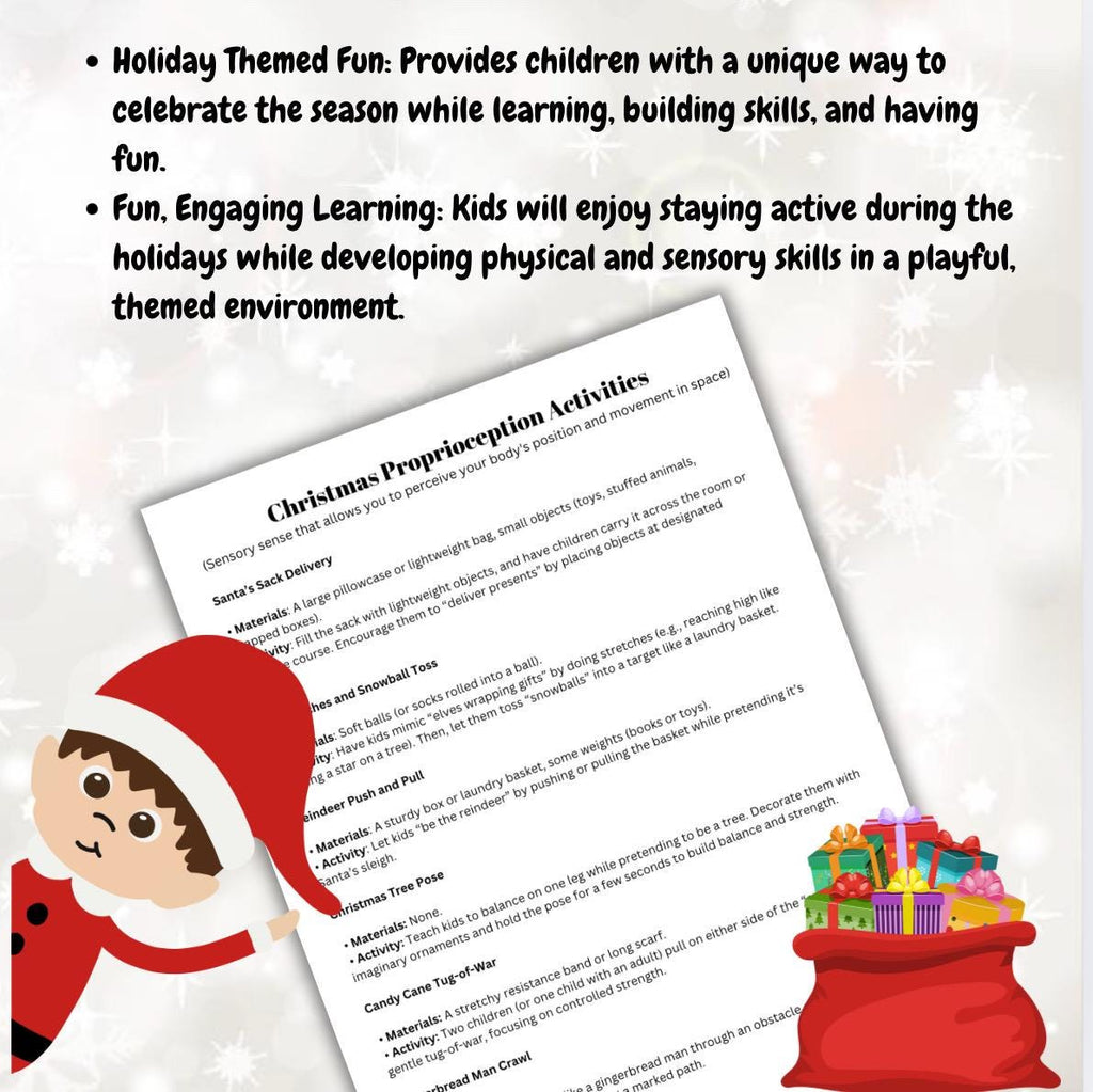 Kids Christmas Sensory Activity Exercises: Holiday Fun (Digital Download)