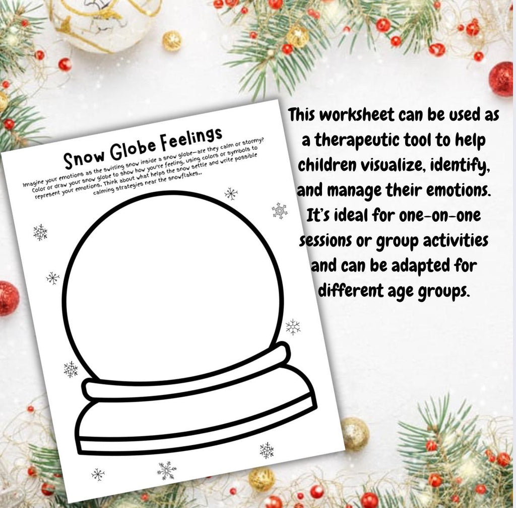 Kids Christmas Therapy Worksheets: Emotional Check-in Activities (Digital Download)