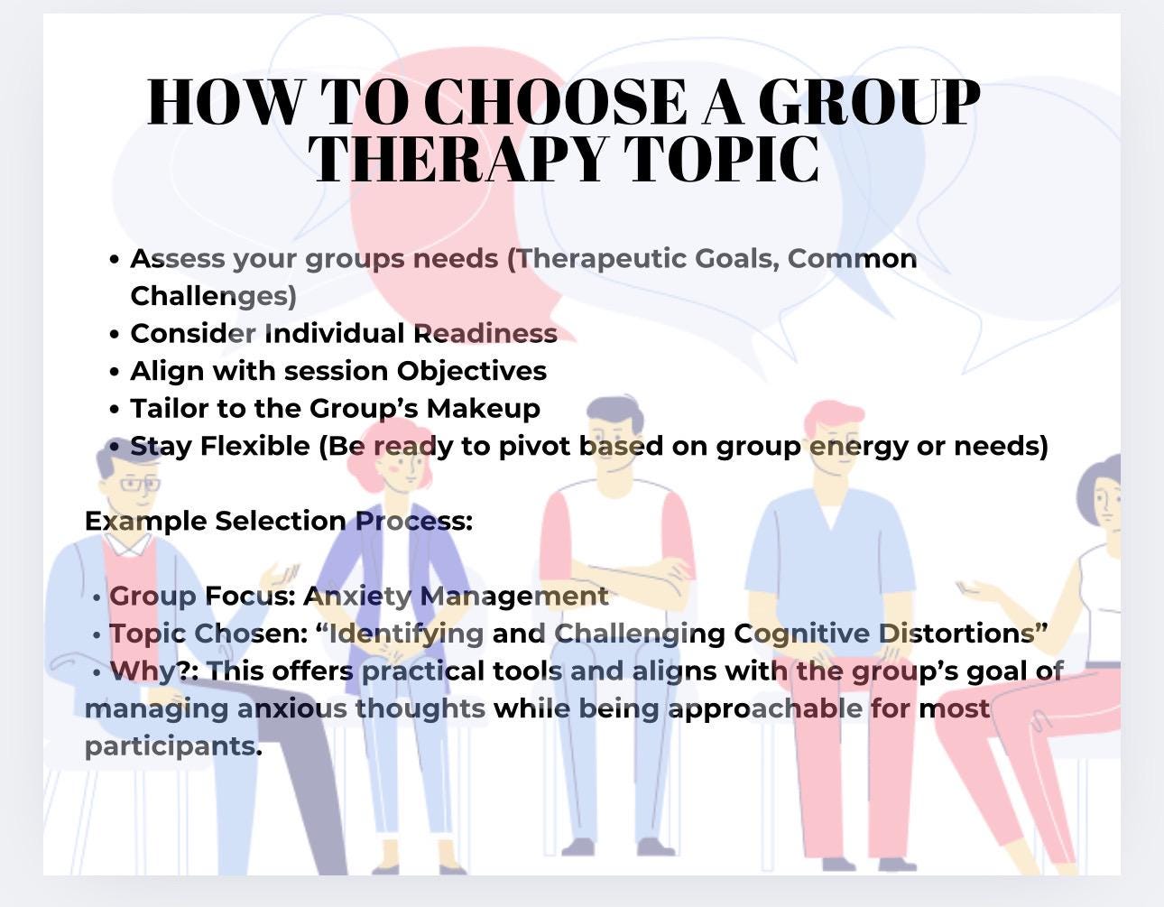 Adult Group Therapy Topics: Session Planning, Emotional Support (PDF)