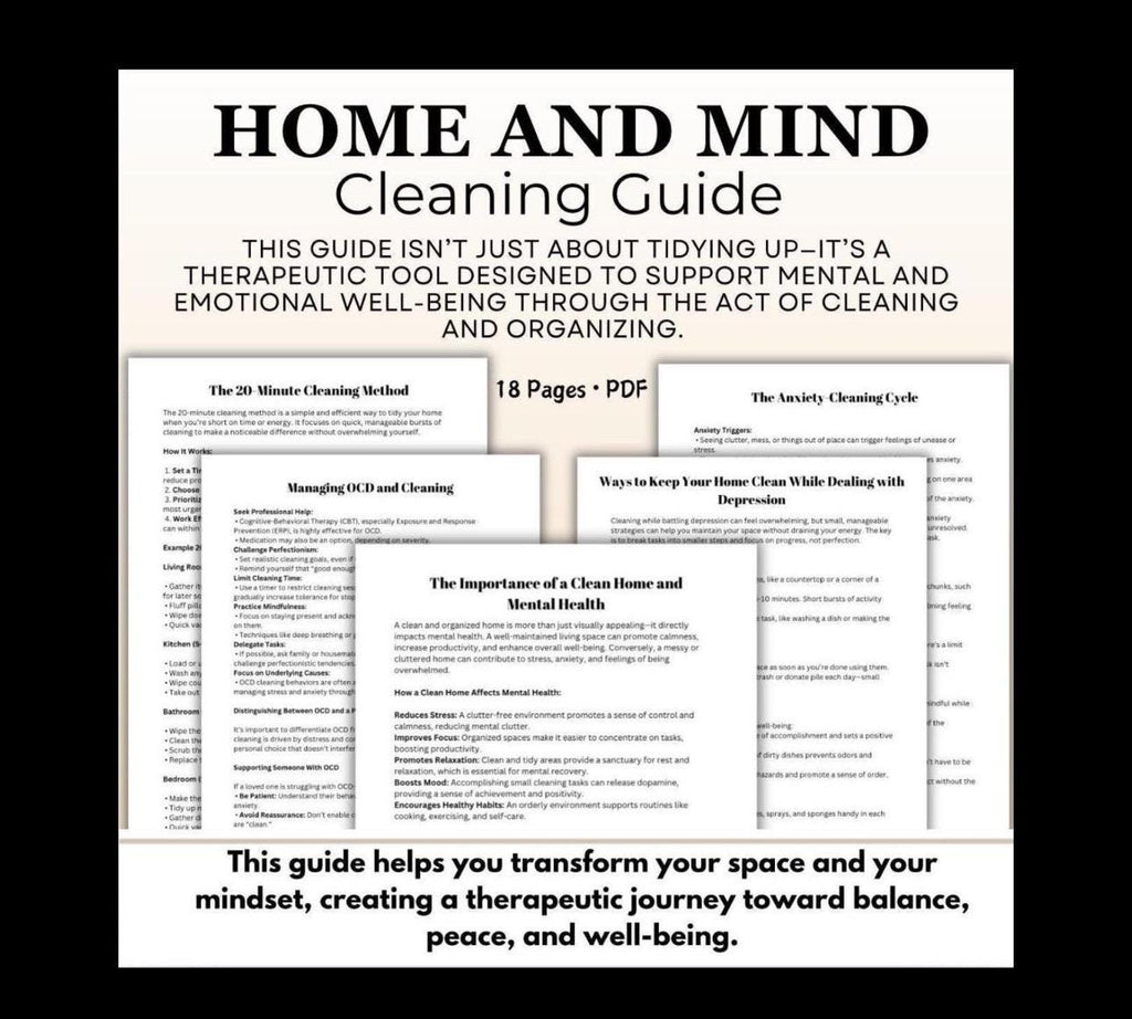 Depression Cleaning Guide: Mental Health, OCD & Anxiety (PDF)
