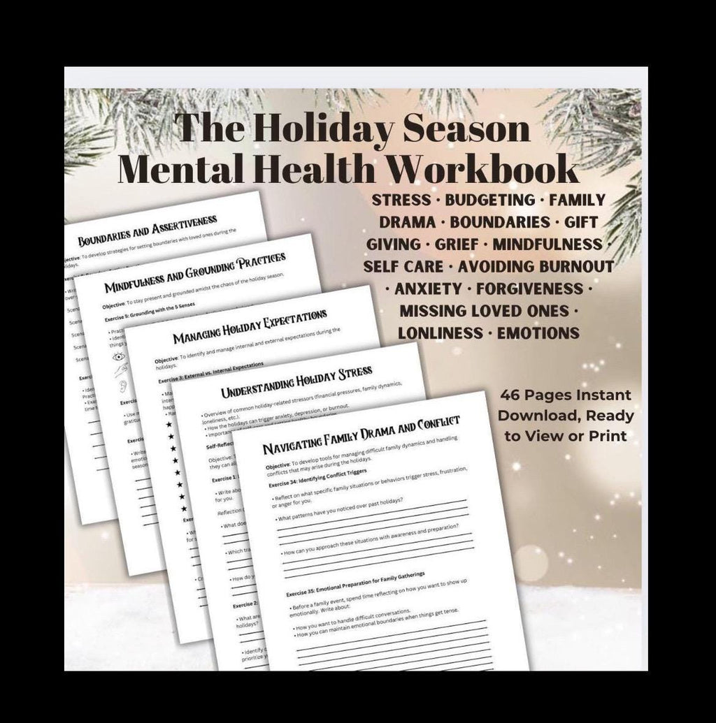 Adult Christmas Holidays Worksheets Help Make it through the holidays Family Stress Anxiety Grief