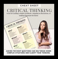 Critical Thinking Cheat Sheet Life Skills Social Learning
